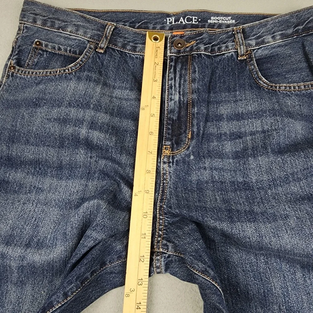 The Children's Place Jeans Boys 20 Husky Blue Bootcut Relaxed Denim NWT Casual